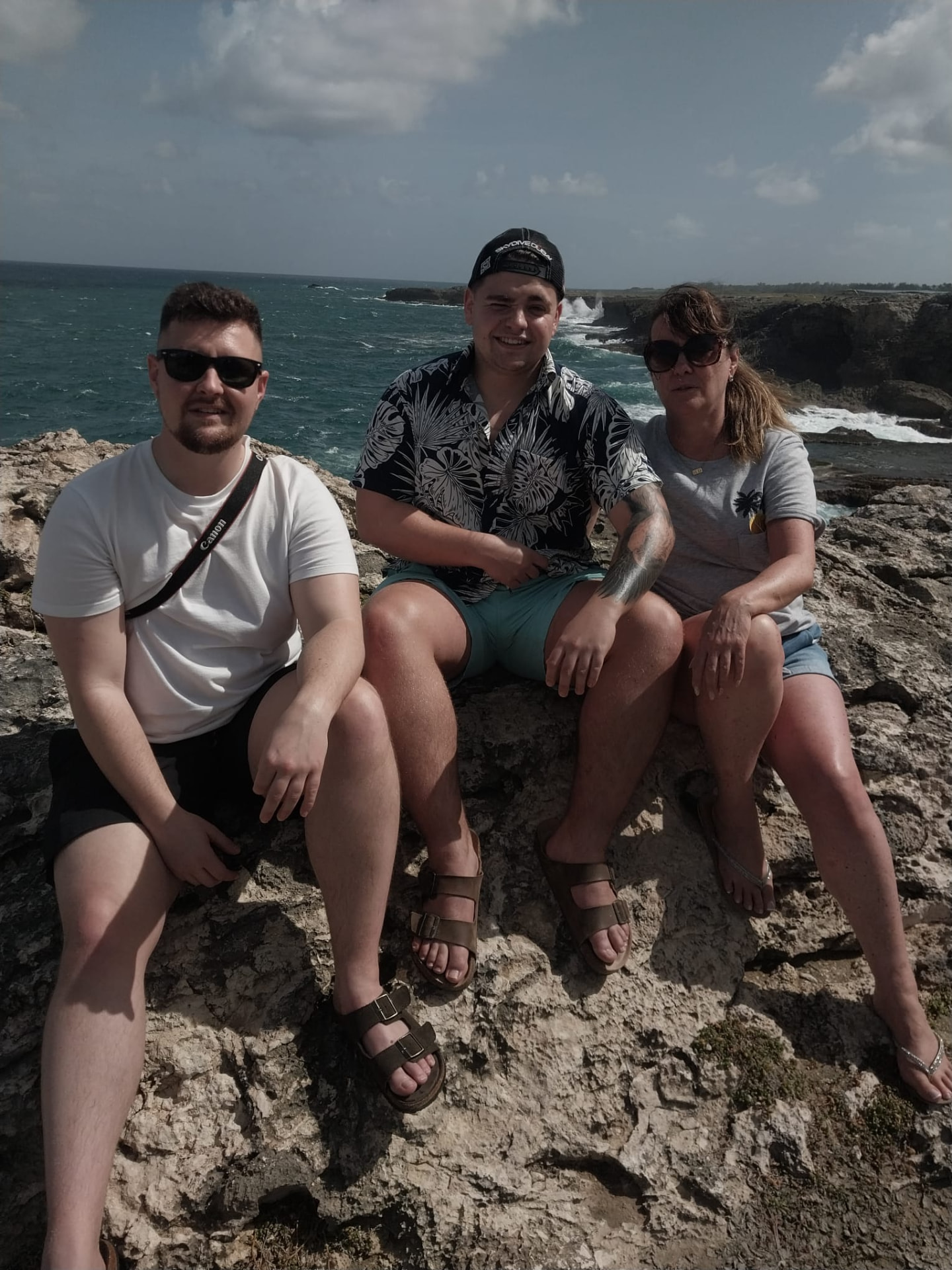 Rugged cliffs and Atlantic surf at River Bay in St. Lucy, Barbados, on a private island tour